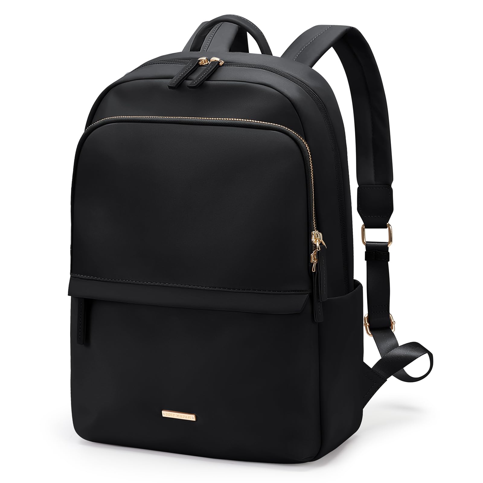 Slim Laptop Backpack for Women - 15.6 Inch Notebook Bag for Work, Travel & College (Black)
