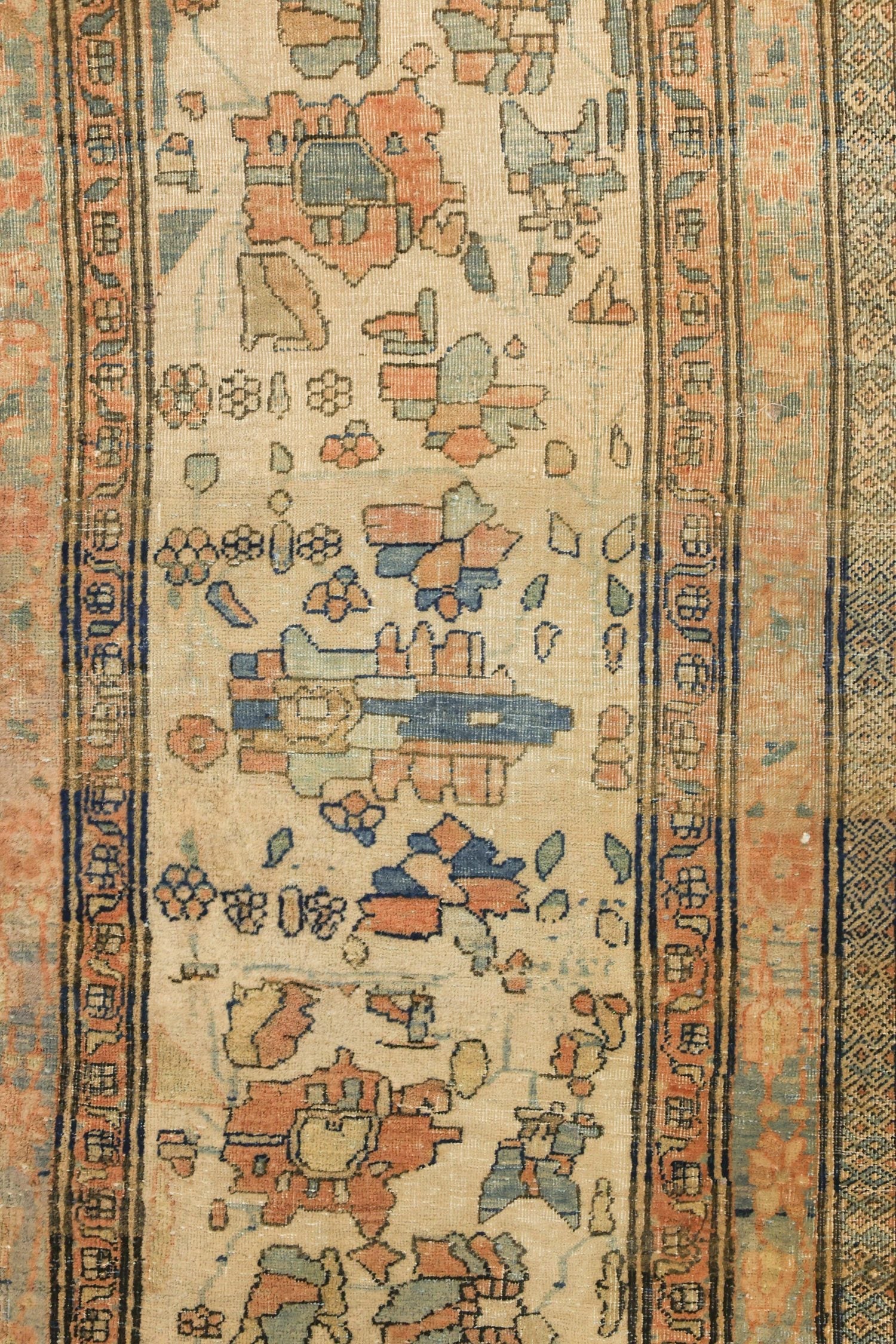 Antique Motasham Kashan Handwoven Traditional Persian Rug - J76793 - Perfect for Living Room, Bedroom & Home Decor
