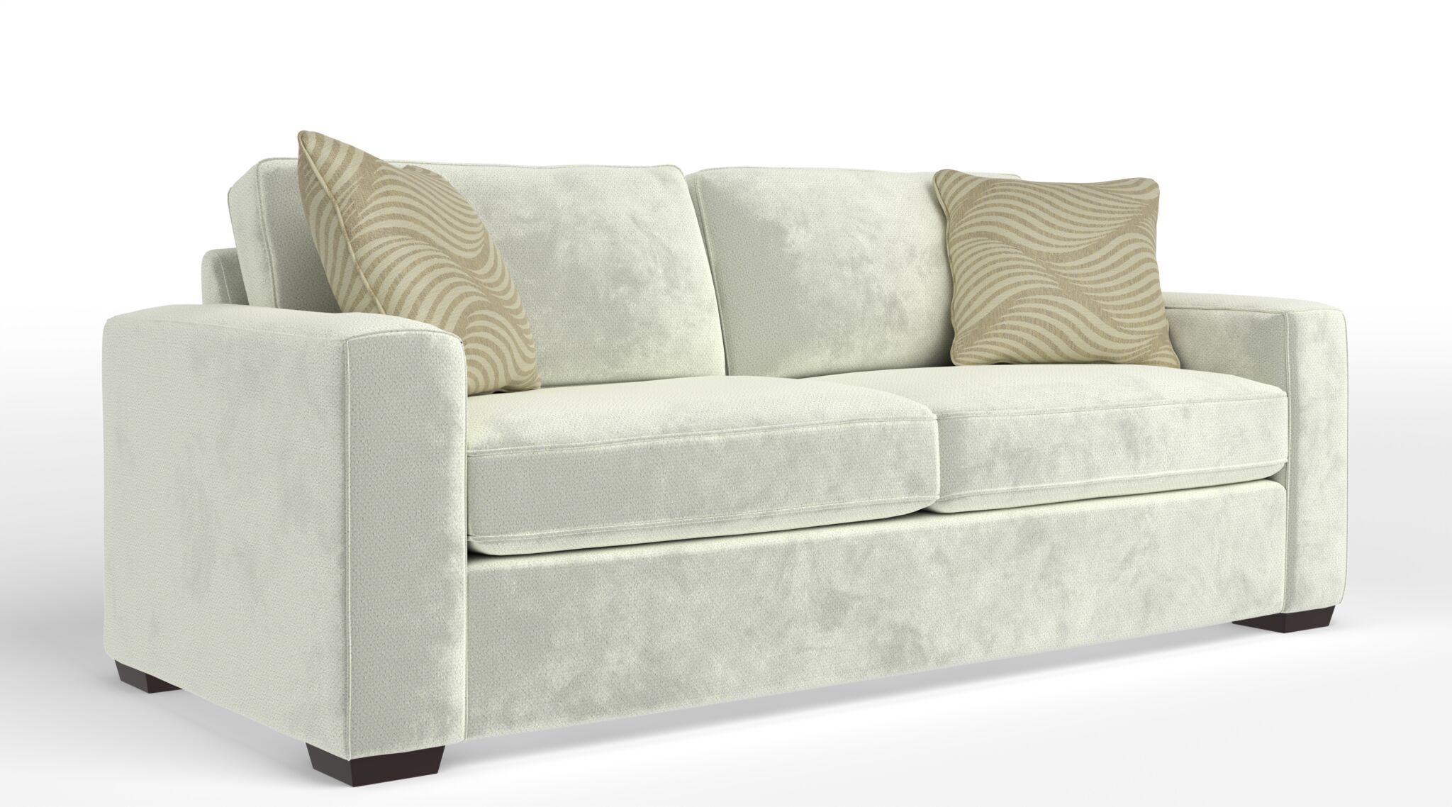 Celeste Snoopy Ivory Sofa - Modern Comfortable Living Room Couch for Small Spaces, Apartments & Cozy Home Decor | Perfect for Relaxing, Entertaining & Movie Nights