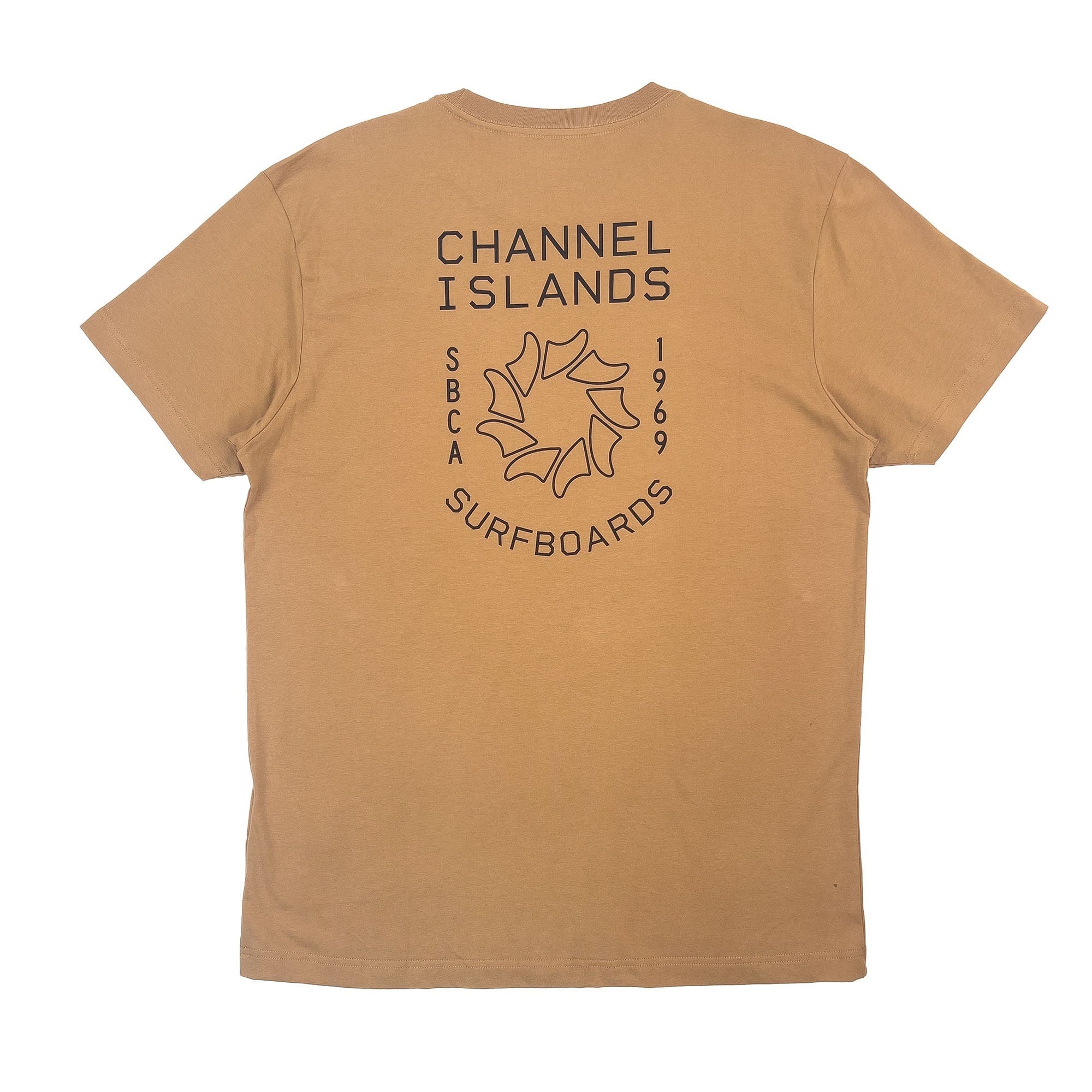 Channel Islands Spin Fin Men's Short Sleeve T-Shirt - Breathable Quick-Dry Surf Shirt for Beach & Outdoor Activities | Desert Color