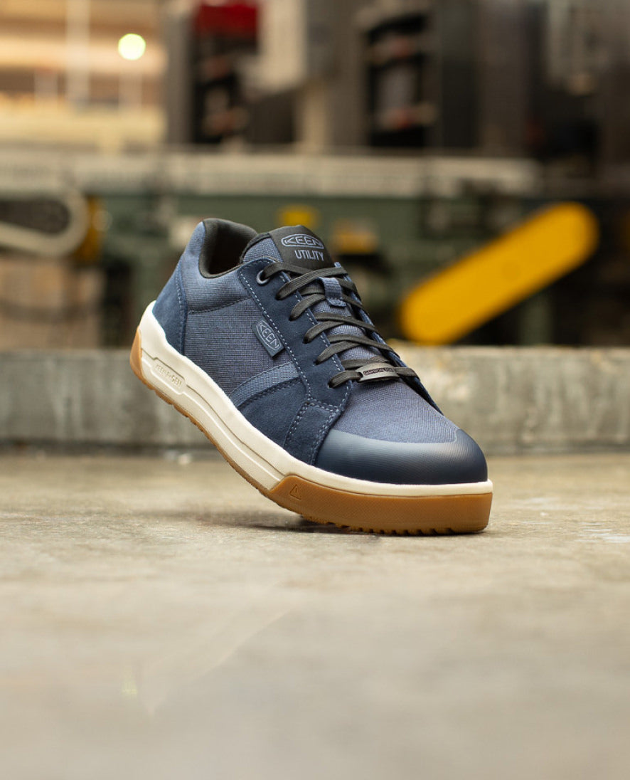 Kenton Men's Carbon Toe Work Shoes - Navy/Gum Color | Durable Safety Footwear for Construction, Warehouse & Industrial Work