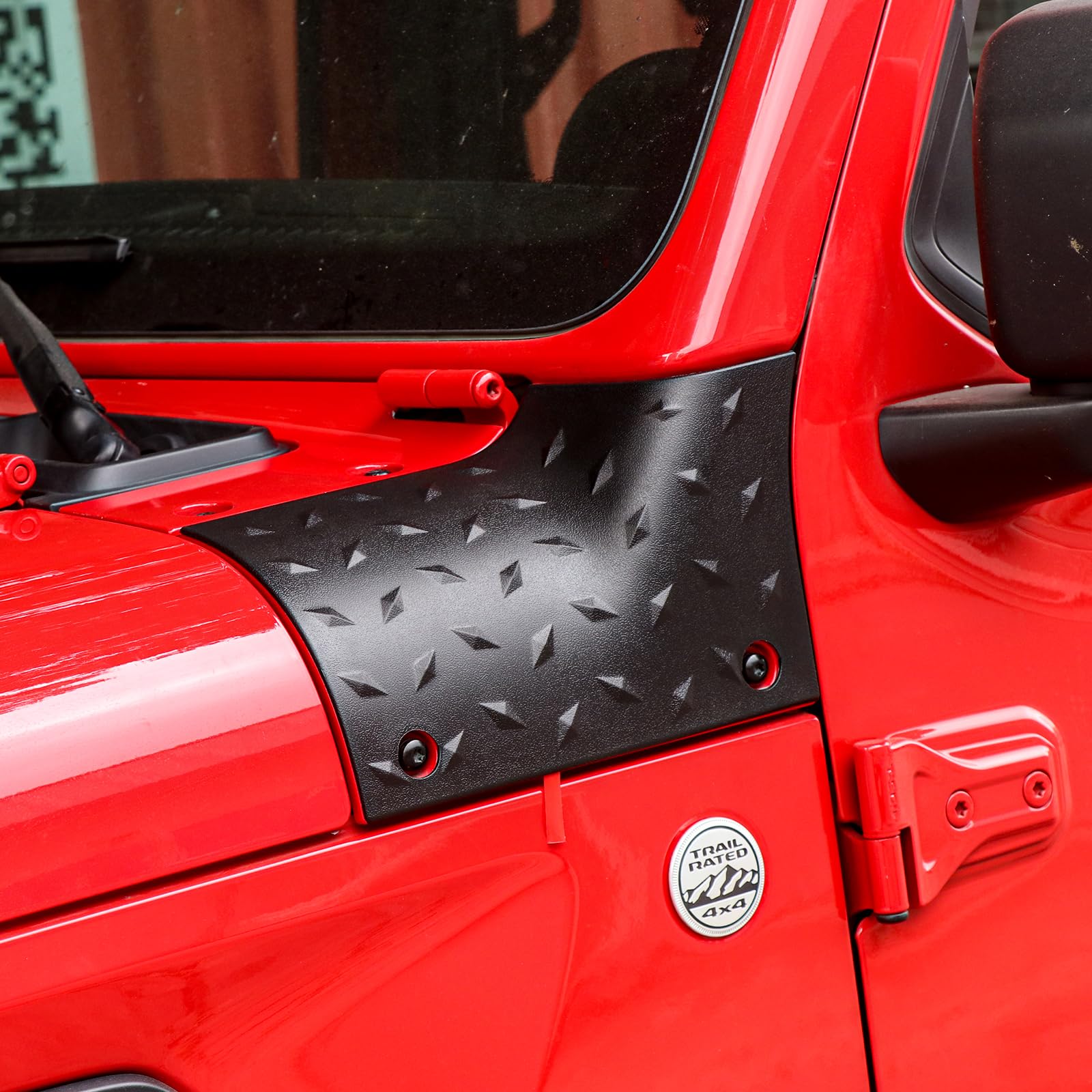 Jeep JL Cowl Body Armor Cover - Textured Black Corner Guards for 2018-2024 Wrangler JL/JLU & Gladiator JT - Durable Exterior Protection - Perfect for Off-Roading & Adventure Driving