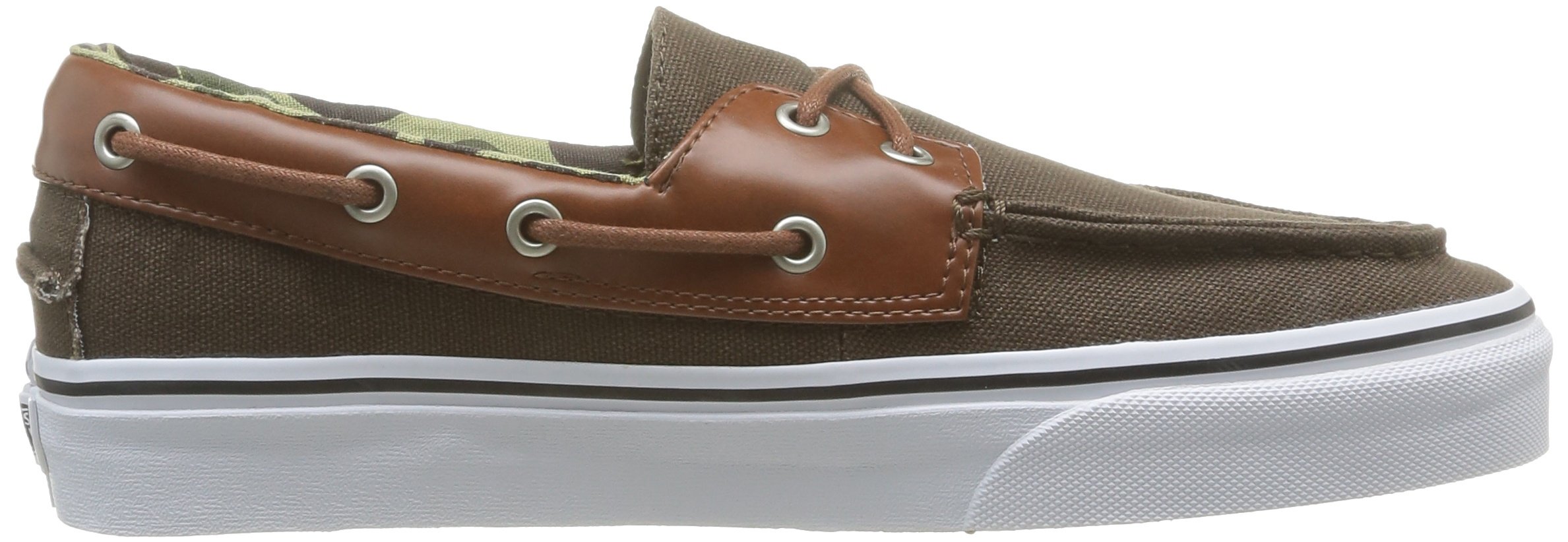 Vans Unisex Skate Shoes - Classic Slip-On Boat Style in Camo & Leather, Size 6.5 D(M) US Men / 8 B(M) US Women - Perfect for Casual Wear, Skateboarding & Street Fashion