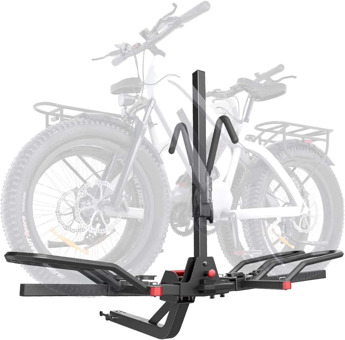 KYX 2-Bike Hitch Mount Bike Rack for SUV & RV - 180LBS Capacity, E-Bike Compatible, Quick Tilt Release, Foldable & Anti-Wobble Design with Double Lock System - Perfect for Road Trips, Camping & Outdoor Adventures