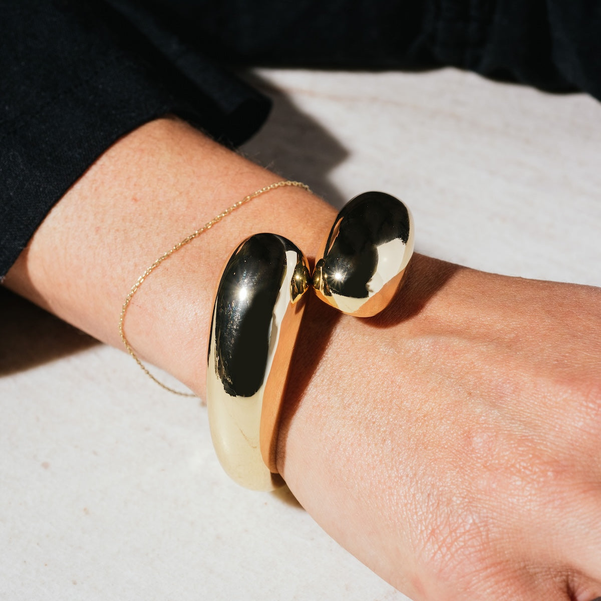 Livorno Cuff Bracelet - Elegant Adjustable Leather Wristband for Women & Men, Perfect for Casual Wear, Office & Date Night