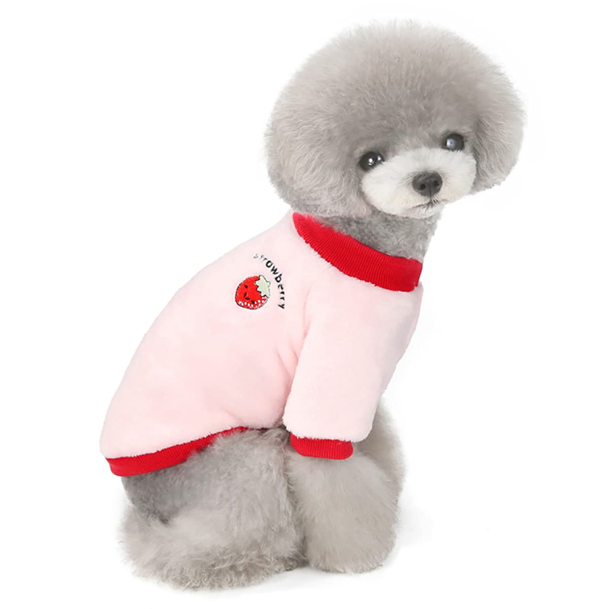 Warm Fleece Dog Sweater for Winter - Cozy Pet Clothes for Small & Medium Dogs & Cats, Pink XXL - Perfect for Cold Weather & Indoor Lounging