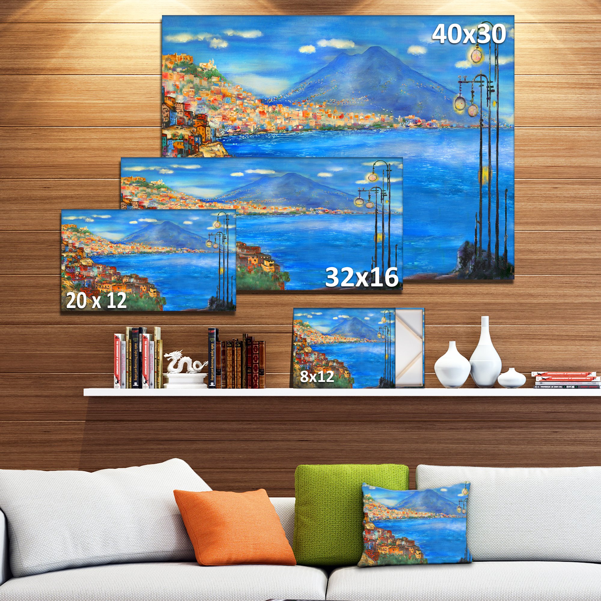 Saturday Night Sea Landscape Painting Canvas Print - Coastal Wall Art for Living Room, Bedroom & Office Decor