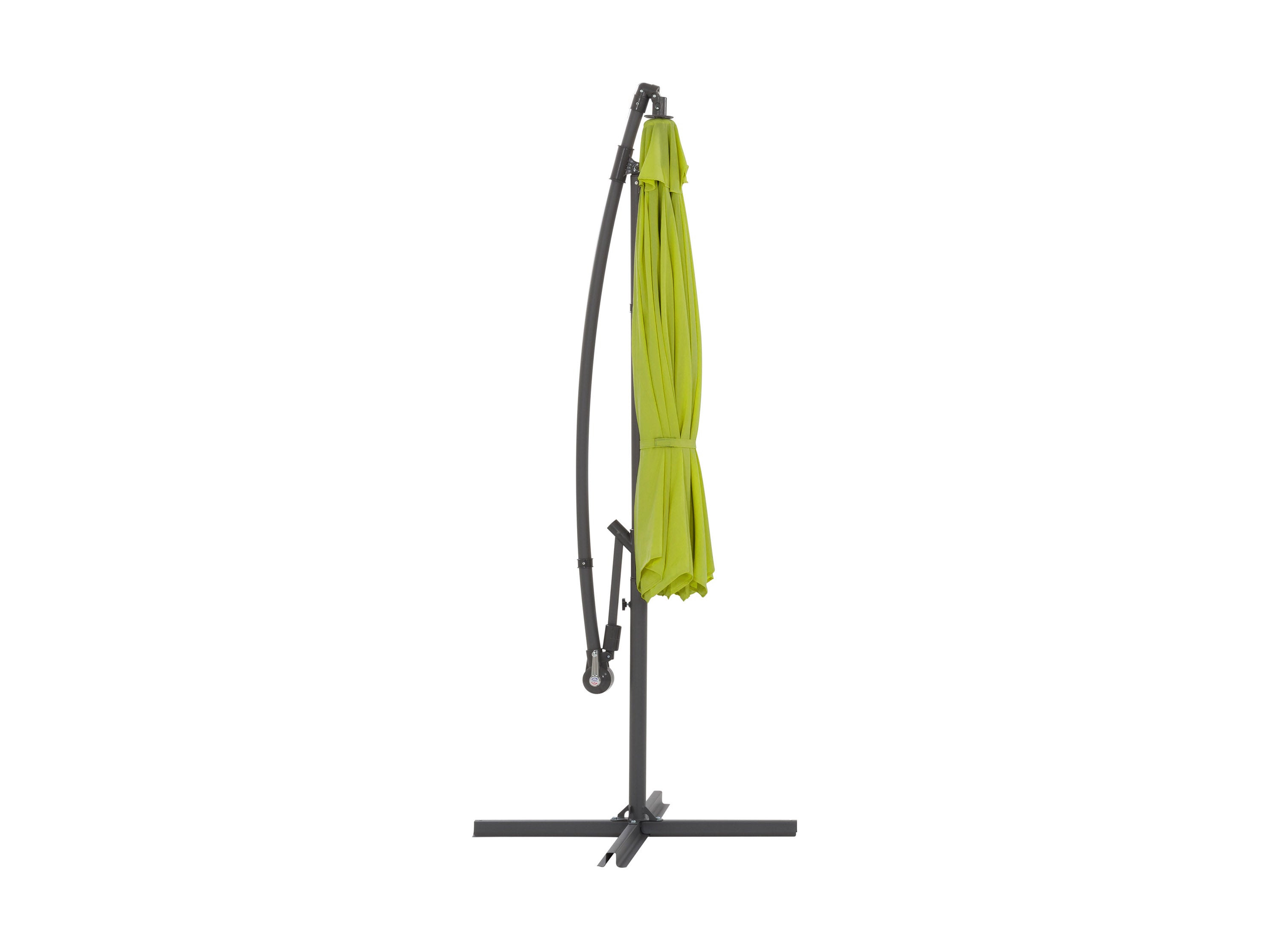 9.5ft Tilting Offset Patio Umbrella in Lime Green - Perfect for Outdoor Dining, Poolside Lounging, and Backyard Relaxation