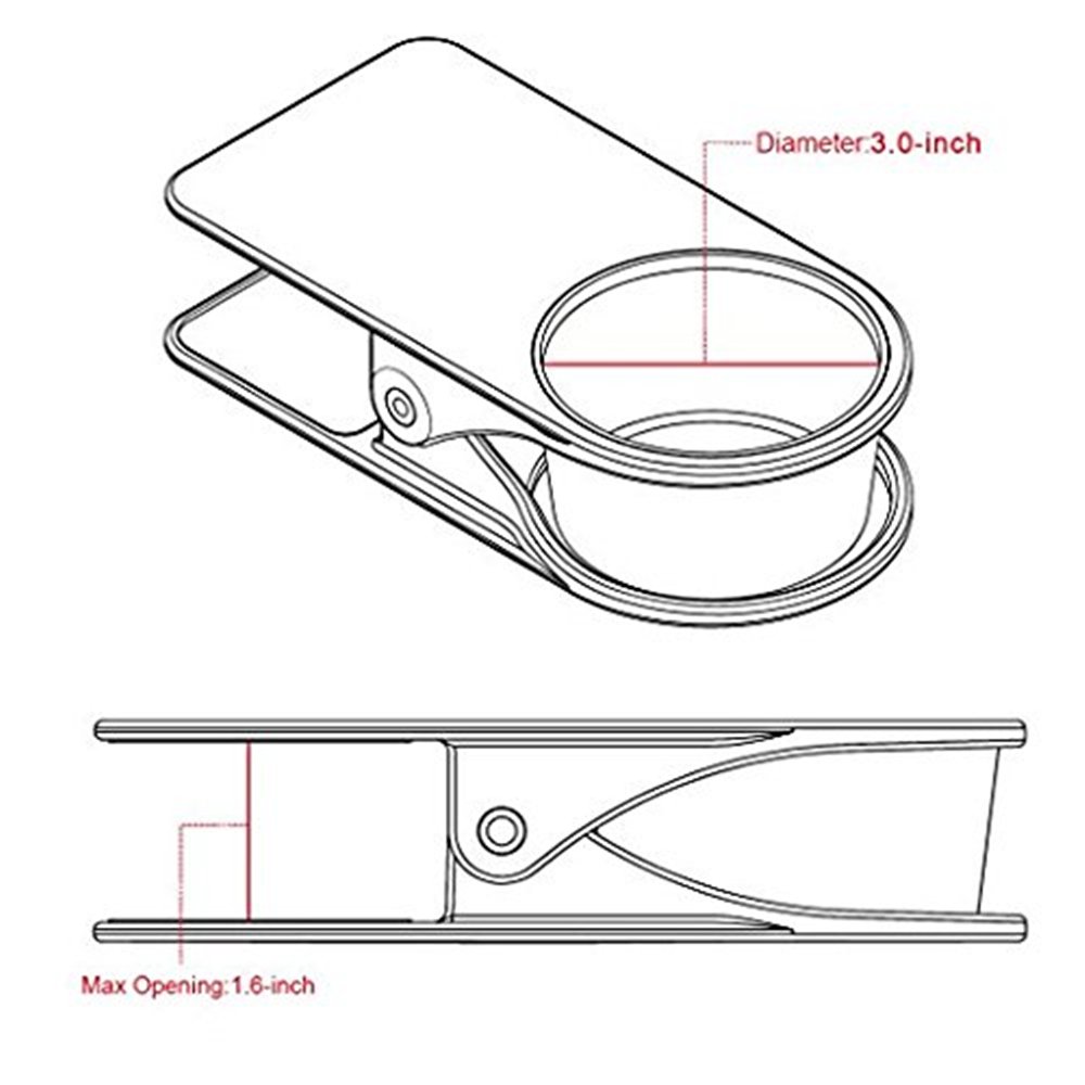 Sturdy Drink Cup Holder Clip for Desk & Table - Heavy Duty Beverage Mug Clip for Coffee, Soda, Water Bottles - Perfect for Home Office, Car, Dorm Room & Outdoor Use (Blue)