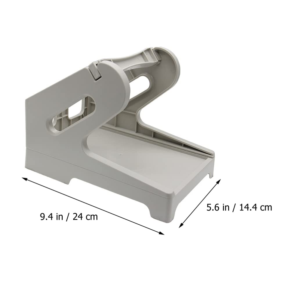 UKCOCO 1-Pack Magnetic Thermal Label Holder with Foldable Bracket - Round Desktop Stand for Printer Labels, Stickers & Plastic Face Sheets | Perfect for Office, Warehouse & Retail Organization