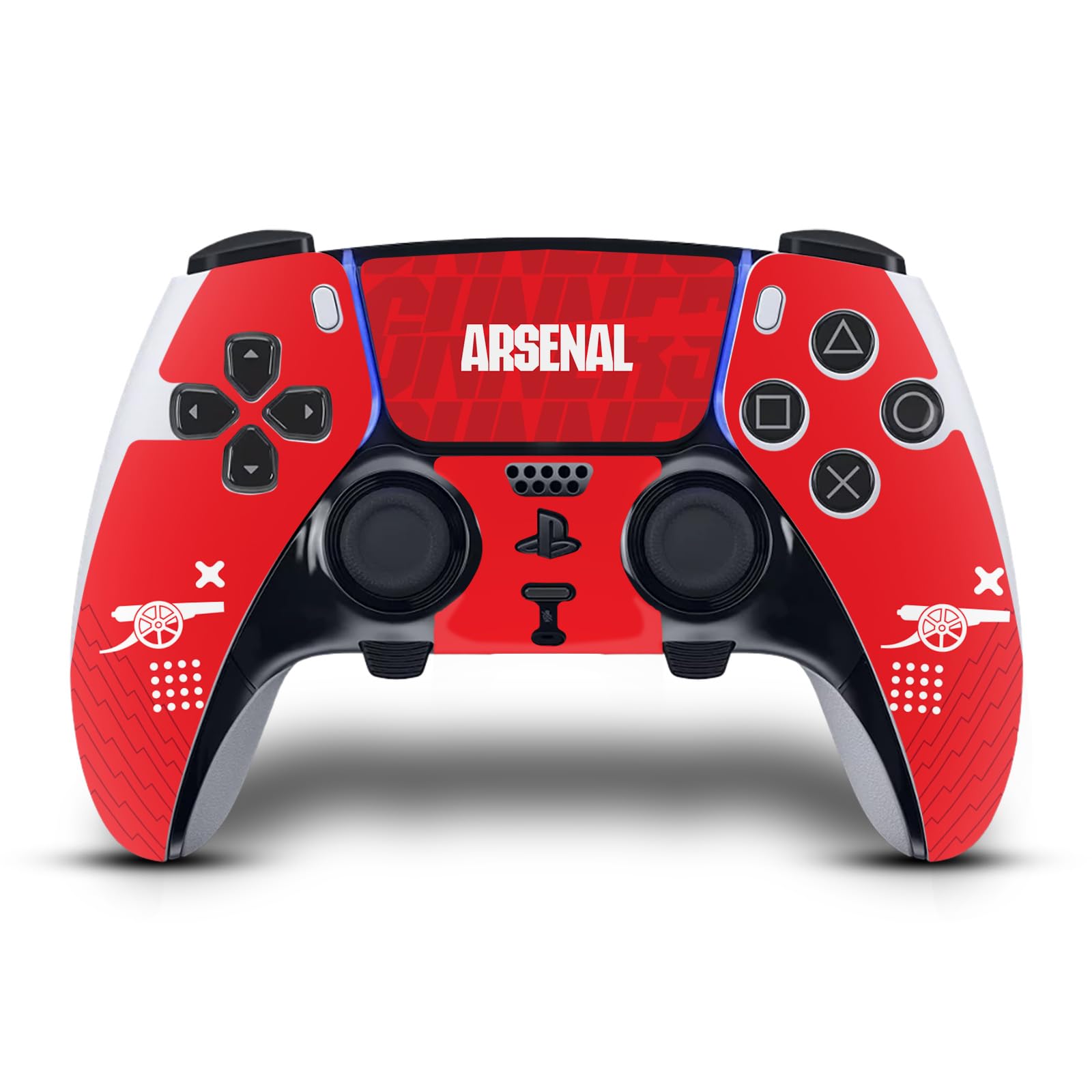 Official Arsenal FC Licensed Red & Gold Logo Vinyl Skin Sticker Compatible with Sony PlayStation 5 PS5 DualSense Edge Controller - Perfect for Gaming, Collectors & Football Fans