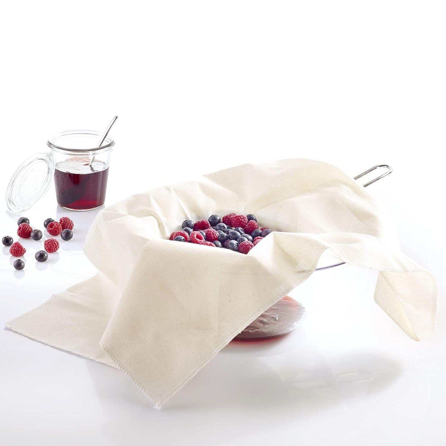 Westmark Premium Noodle & Cheese Cloth Set - 100% Cotton Fine Mesh Strainer for Pasta, Cheese Making, Yogurt Straining - Ideal for Home Kitchen & Culinary Use