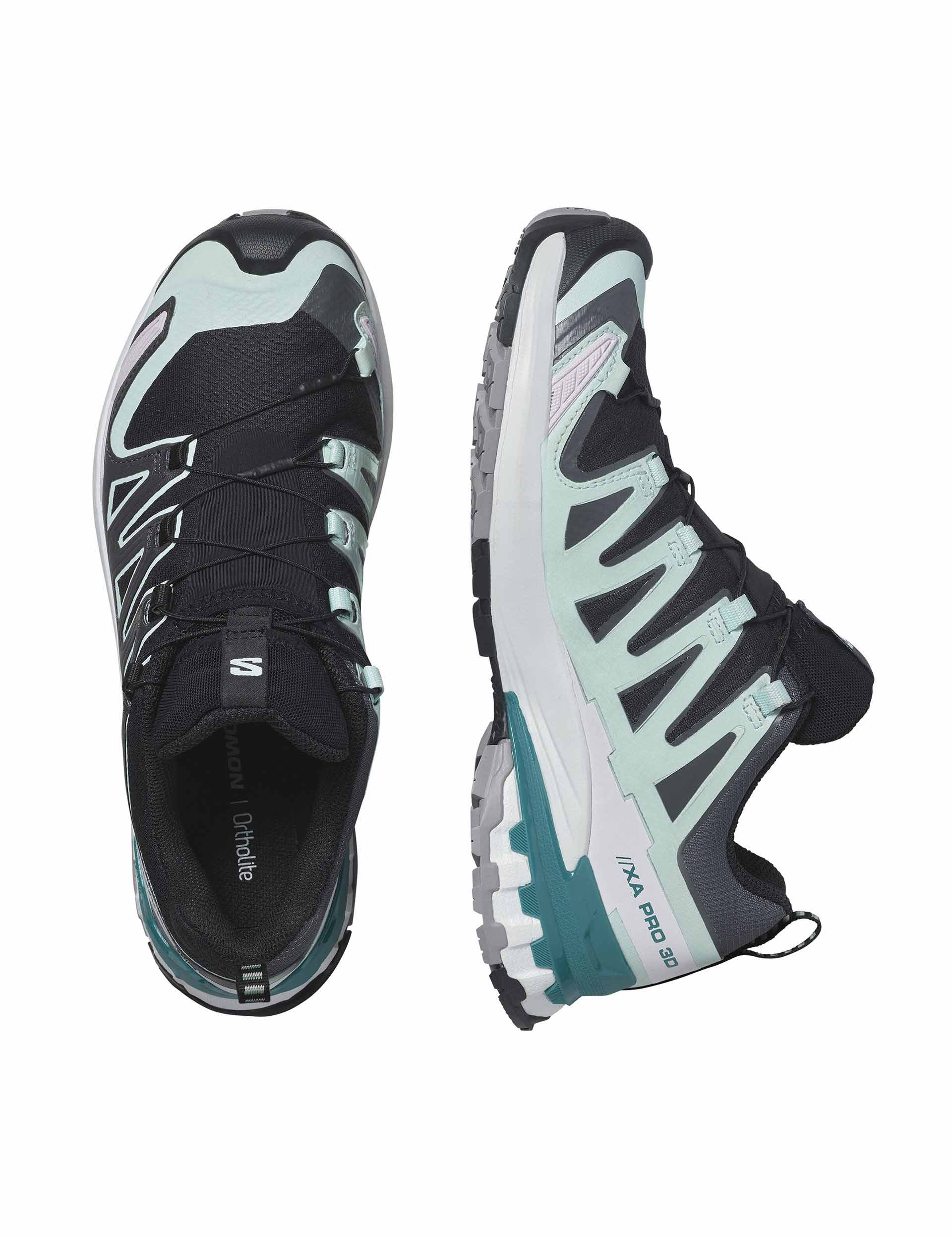 XA Pro 3D V9 Gore-Tex Trail Running Shoes - Black/Bleached Aqua/Harbor Blue | Waterproof Hiking & Outdoor Adventure Footwear for Men & Women