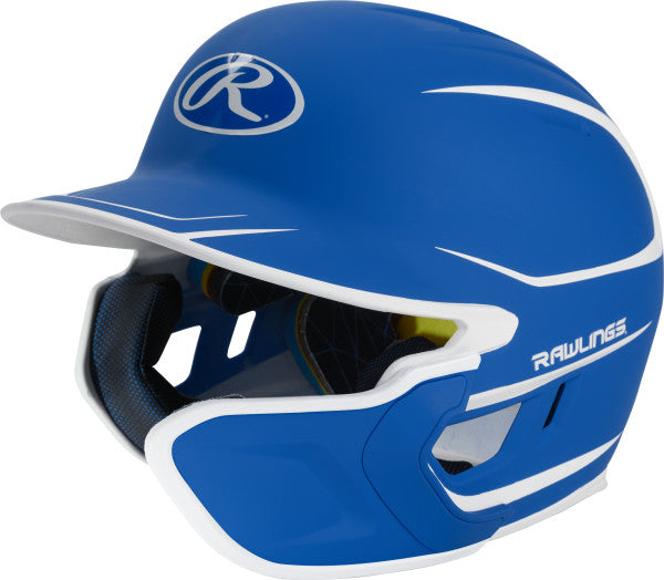 Rawlings Mach Matte 2-Tone Baseball Helmet with Extender for Right-Handed Batters - Perfect for Youth & Adult Baseball Games, Training, and Practice Sessions