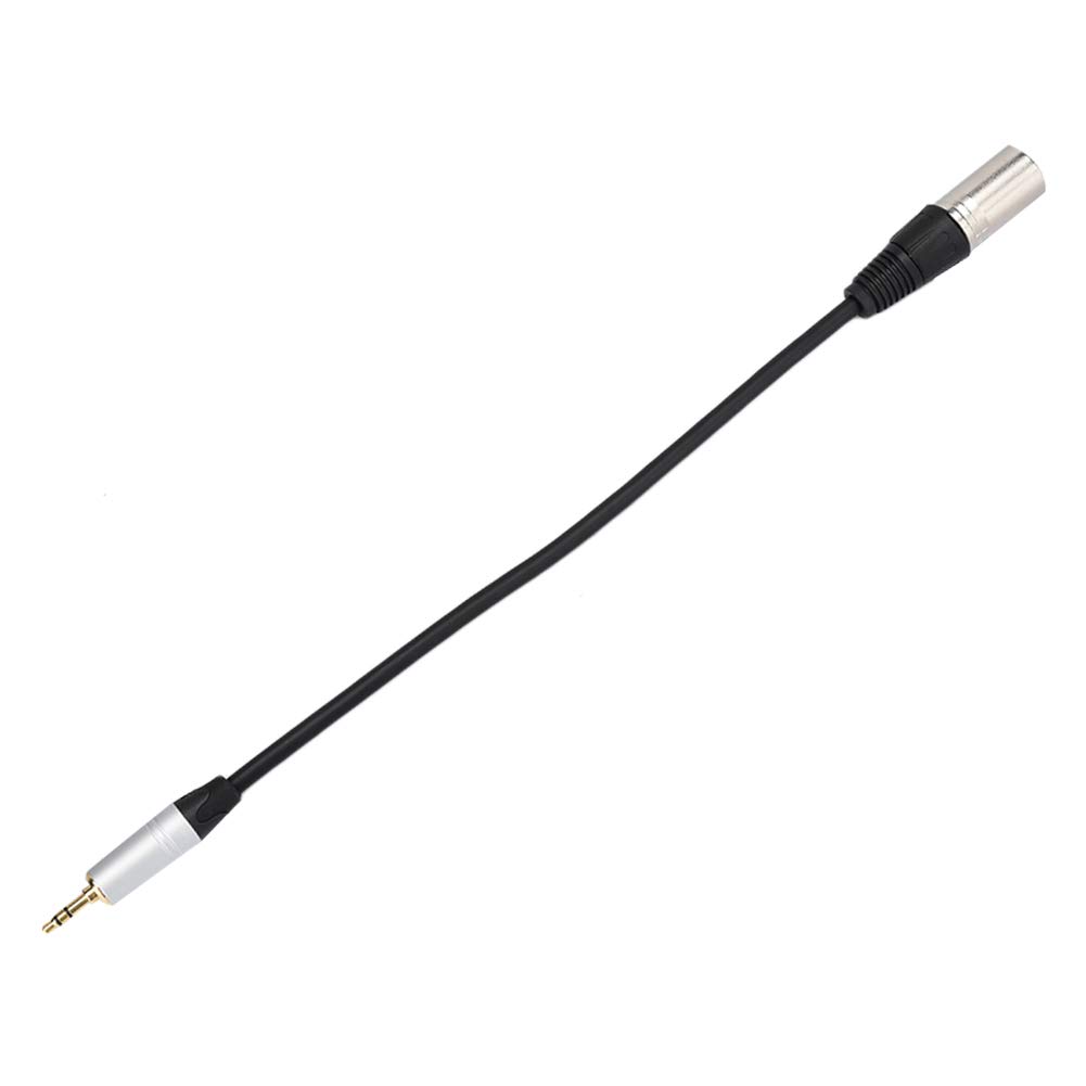 Premium 3.5mm to XLR Male Cable - Zinc Alloy Casing, Durable PVC Jacket, Lightweight & Portable for Electric Guitars, Headset Microphones, Mixers - Perfect for Live Performances, Studio Recording & Professional Audio Setups