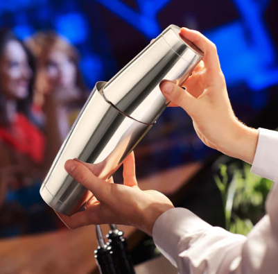 Premium Stainless Steel Boston Cocktail Shaker - Single Wall Bar Mixing Tool for Professional Bartenders & Home Cocktail Making | Perfect for Margaritas, Martinis & Mixed Drinks