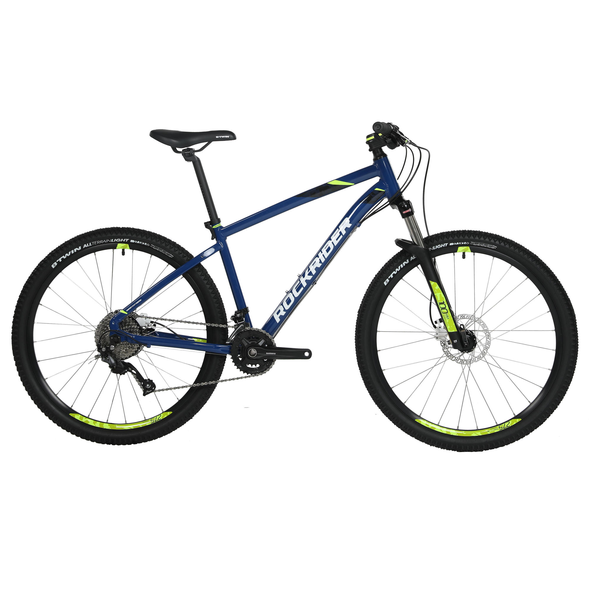 Rockrider ST540 27.5 Inch Mountain Bike for Adults - Lightweight Aluminum Frame, 21-Speed Gears, Front Suspension - Perfect for Trail Riding, Commuting & Outdoor Adventures