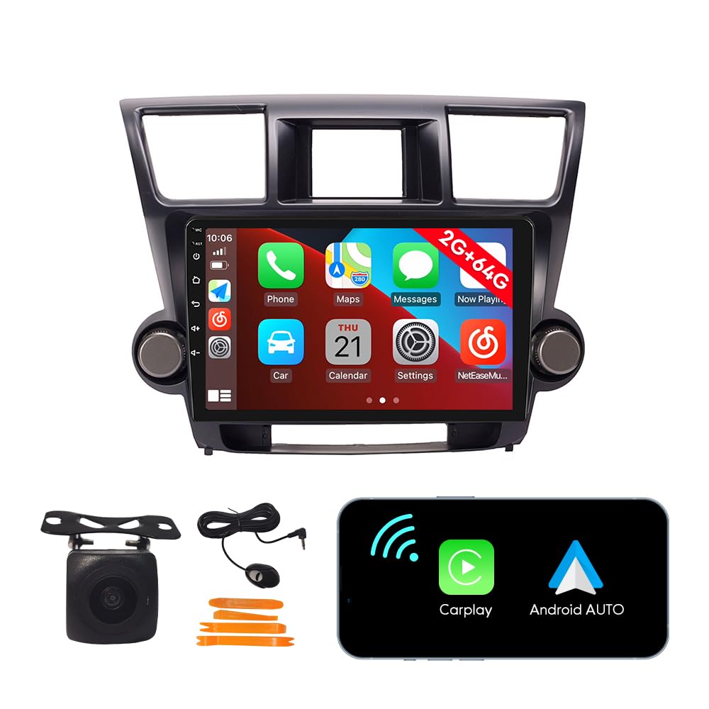 2GB RAM 64GB ROM Android 10.0 Car Stereo with Wireless CarPlay & Android Auto - 10.1