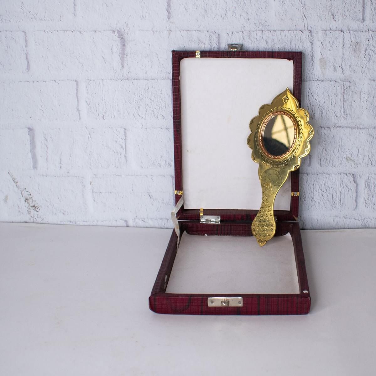 Handmade Aranmula Kannadi Mirror - Traditional Indian Flower Edge Wall Hanging Decor for Home, Temple & Wedding Decorations | Perfect for Living Room, Bedroom & Pooja Room Decor