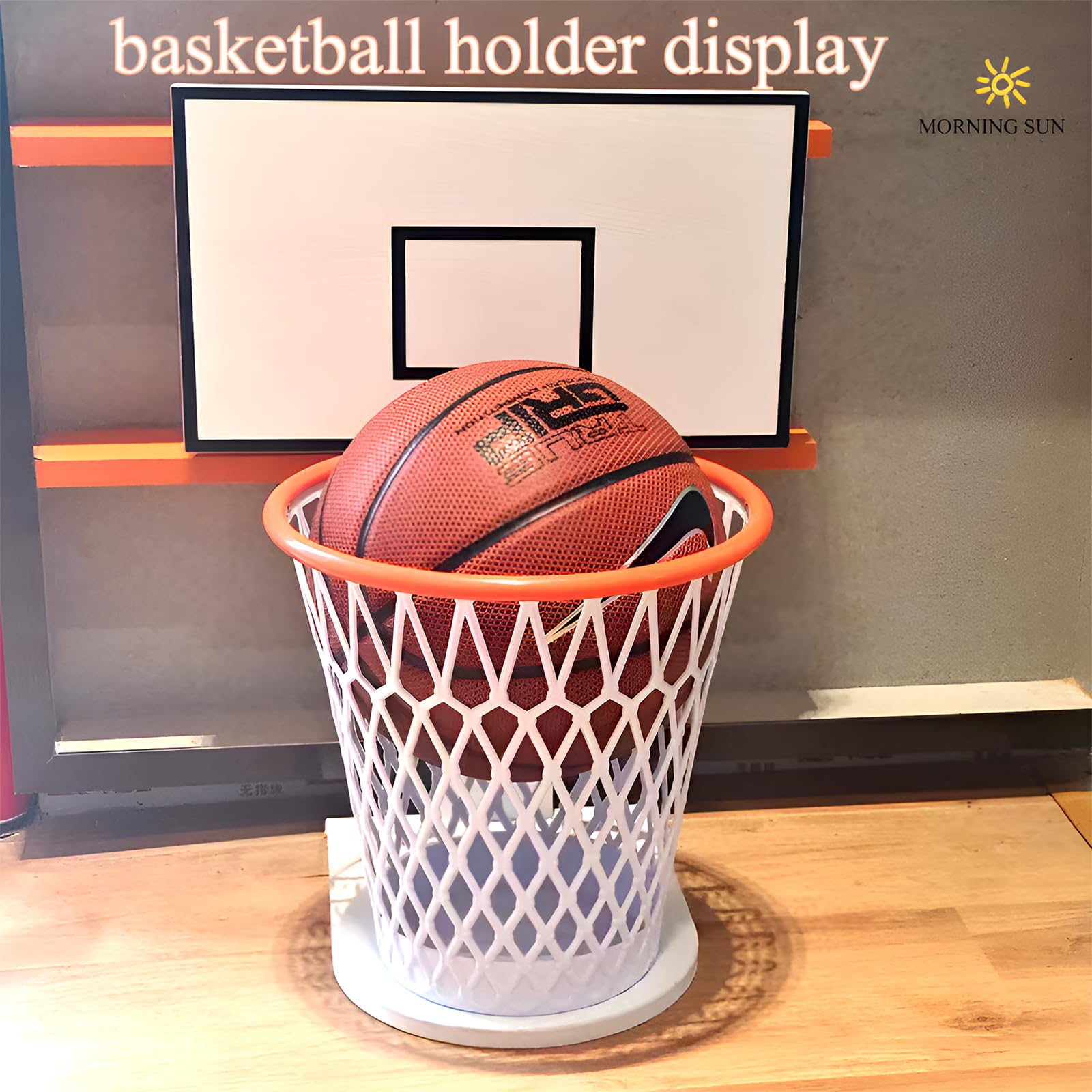 2-Pack Basketball Trash Can - 4.5 Gallon Basketball Hoop Waste Basket (11
