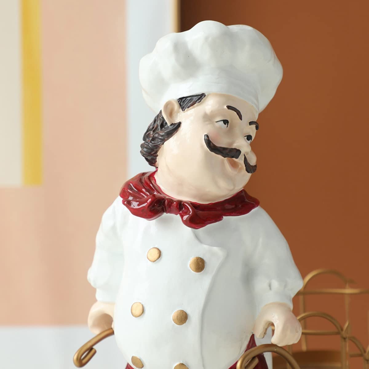 SEFAX Creative Resin Mustache Chef Wine Rack - Modern Wine Bottle Display Holder for Kitchen, Bar & Restaurant Decor - Perfect for Home Storage & Wine Enthusiasts - Ideal for Gifts, Parties & Entertaining