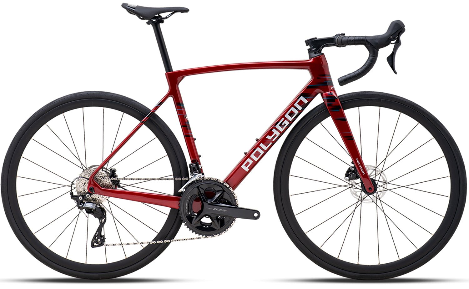 Polygon Strattos S7 Disc 105 Carbon Road Bike - Lightweight & High-Performance for Racing & Endurance Training | Perfect for Road Cycling, Triathlons & Long-Distance Rides