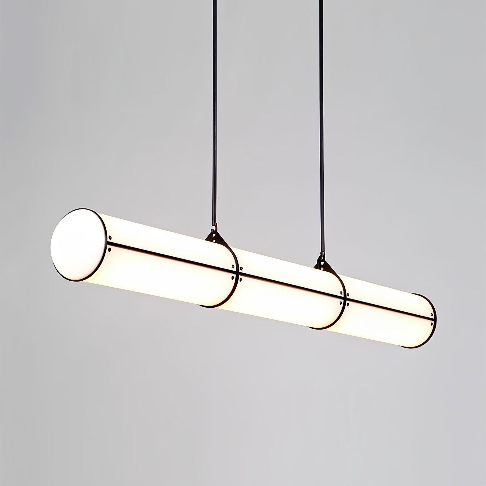 Modern Cylindrical Endless Pendant Light Fixture - Sleek Minimalist Hanging Lamp for Kitchen Island, Dining Room & Bedroom Decor
