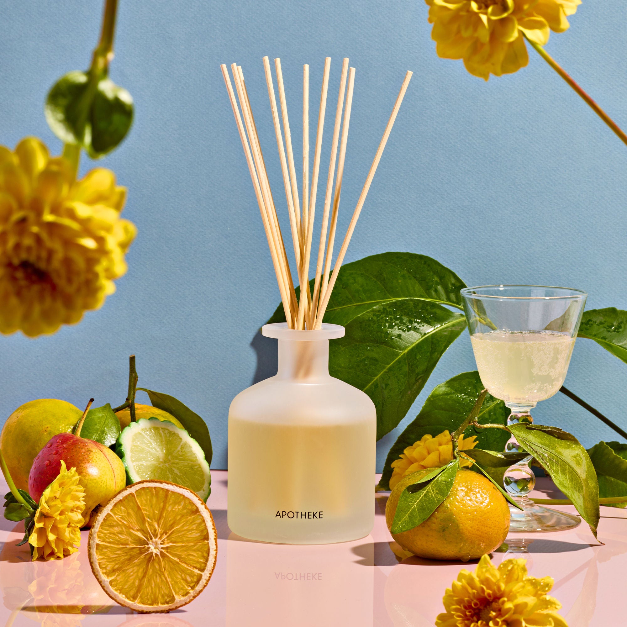 Bergamot Tangerine Reed Diffuser - Aromatic Essential Oil Room Freshener for Home, Office & Spa | Long-Lasting Natural Fragrance for Relaxation & Stress Relief
