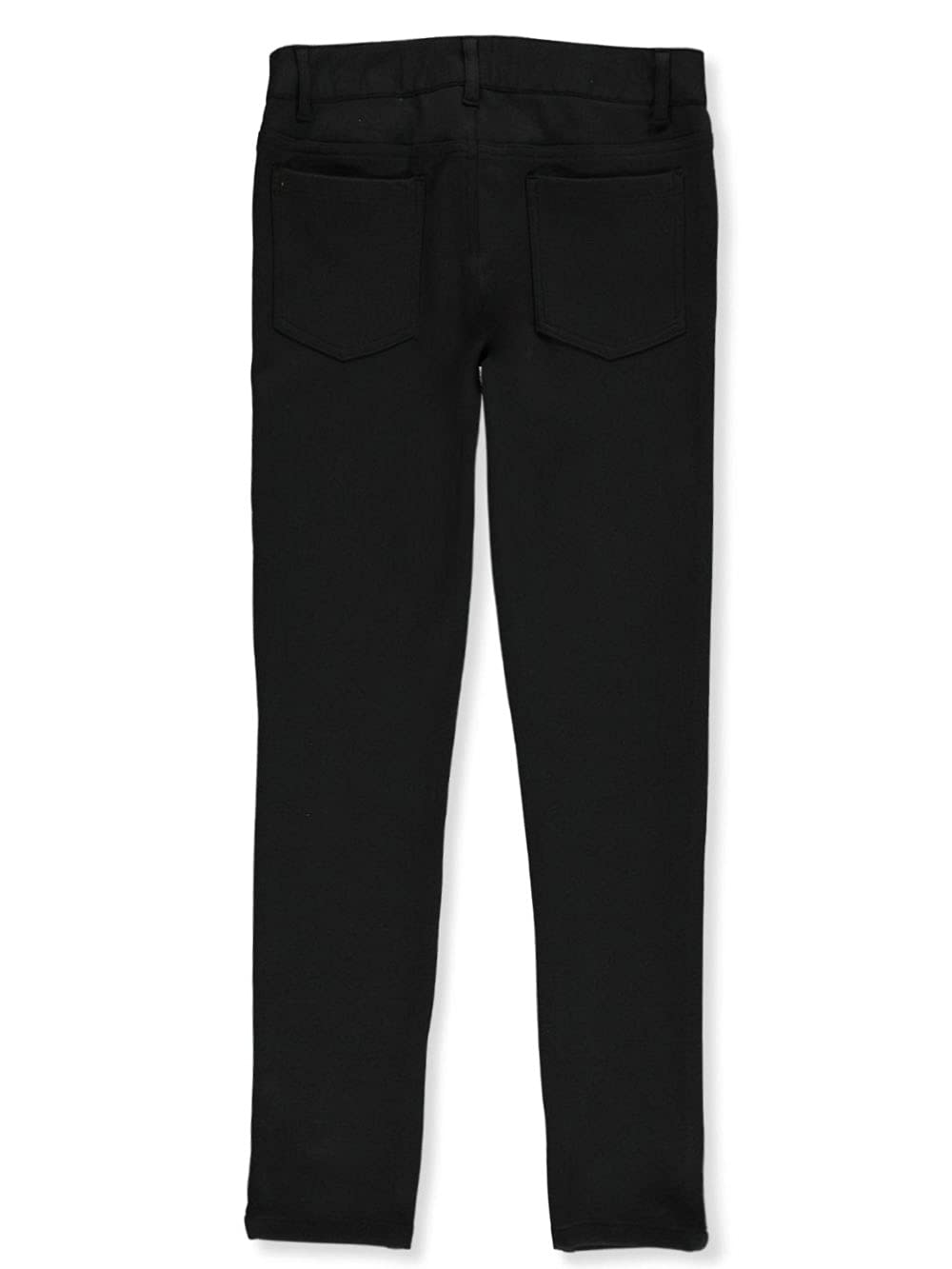 French Toast Big Girls' Plus Size Ponte Knit Skinny Jeggings - Black, Size 12.5 | Stretchy Comfort Pants for School, Casual Wear & Teen Fashion