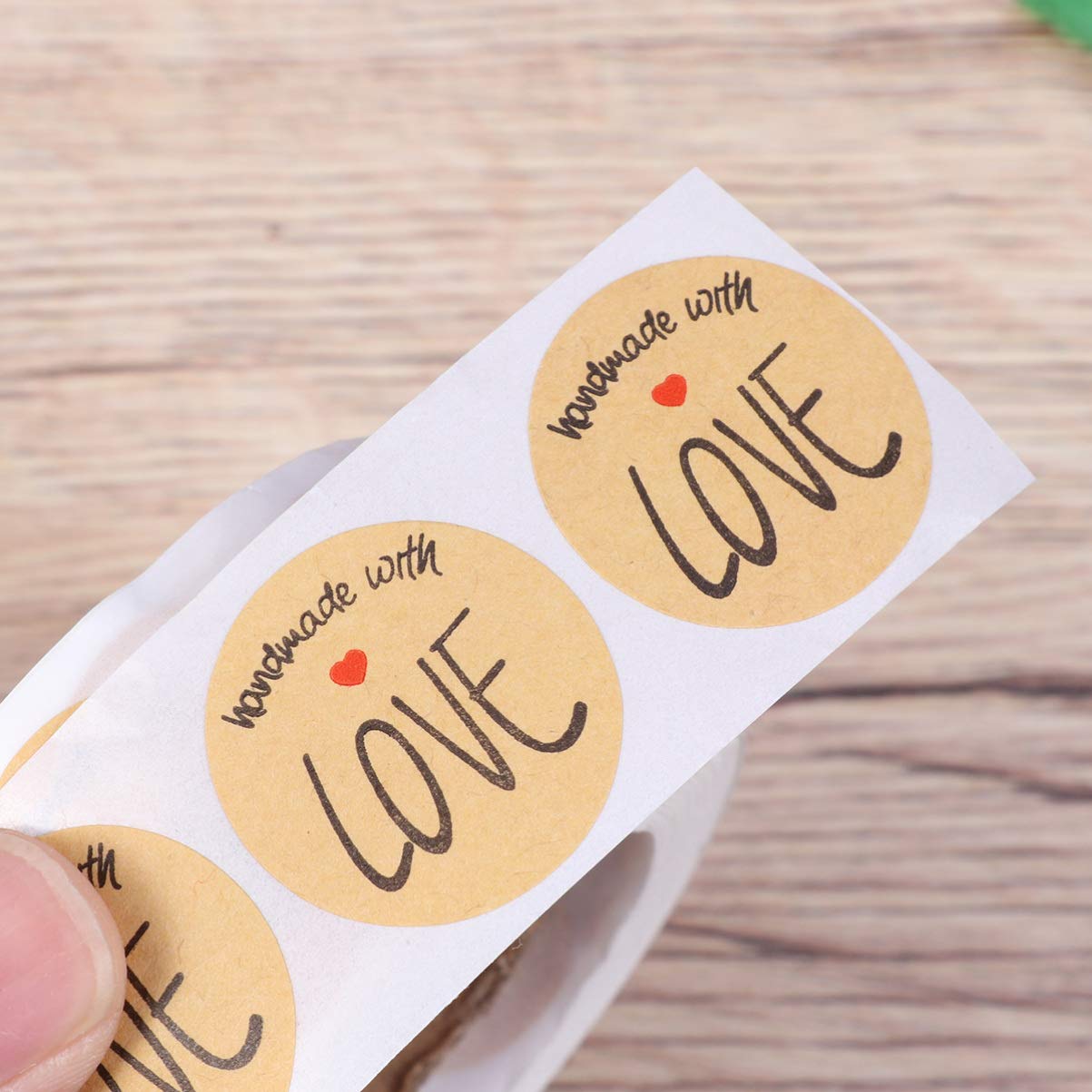 KESYOO 500 Premium Business Stickers - Candy, Home & Kitchen, Christmas, Alphabet Letter Labels - Handmade with Love on Kraft Paper - Perfect for Gift Wrapping, Scrapbooking & DIY Crafts