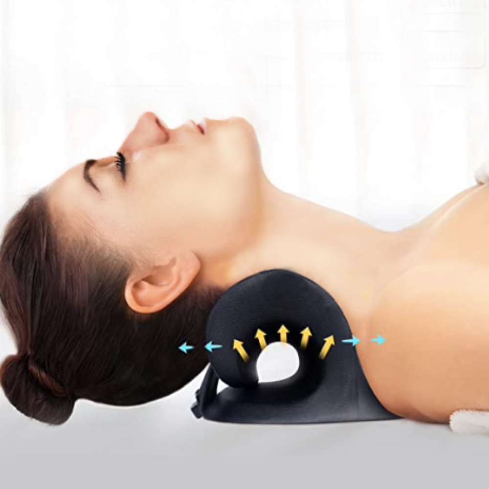 Thera Stretch Pillow for Neck and Back Pain Relief - Ergonomic Support for Yoga, Meditation, and Sleep - Perfect for Home, Office, and Travel Use
