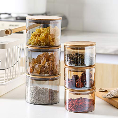 Glass Candy Dish with Wooden Lid - Airtight Snack Can for Food Storage | Perfect for Kitchen, Pantry, and Party Serving