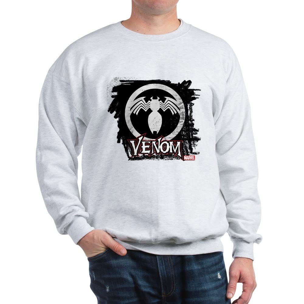 Venom Chalk Classic Crew Neck Sweatshirt | Marvel Superhero Graphic Hoodie | Men's & Women's Casual Wear | Perfect for Comic Con, Halloween & Everyday Street Style