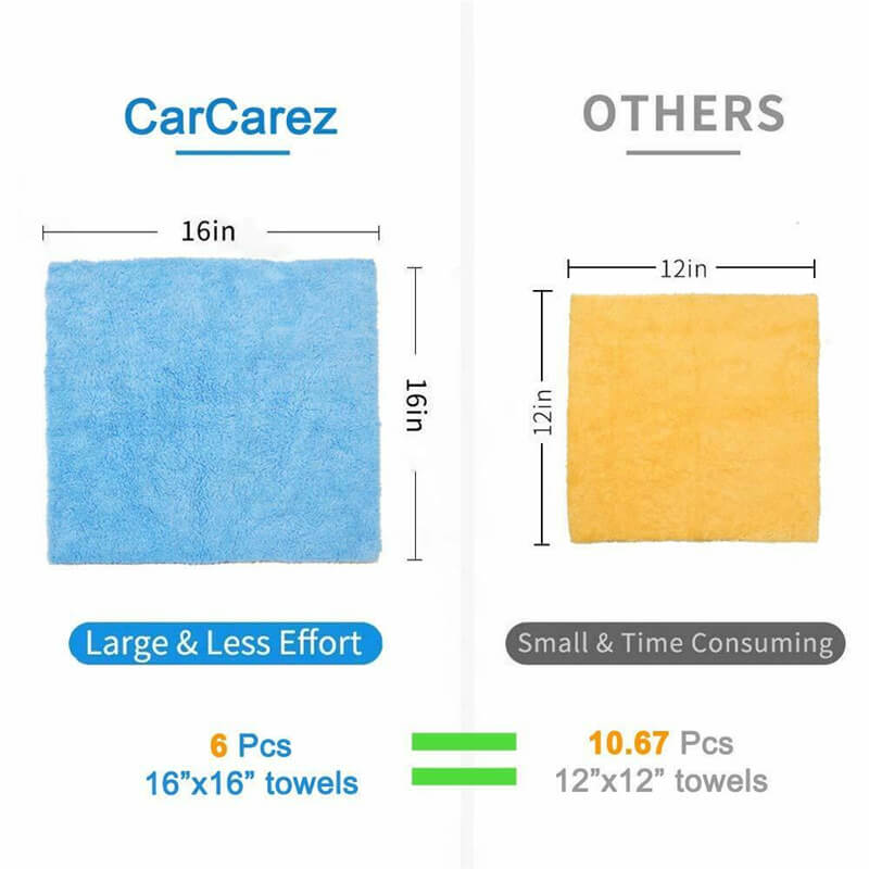 6-Piece Edgeless Coral Fleece Microfiber Towels - Ultra Soft 16x16 Inch, 450GSM Quick-Dry Bath & Gym Towels for Spa, Travel, Yoga, and Sports