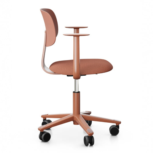 HÅG Tion 2140 Office Chair - Ergonomic Mesh Back Support, Adjustable Height, Swivel Base - Blush Rose Pink for Home & Office Workspace
