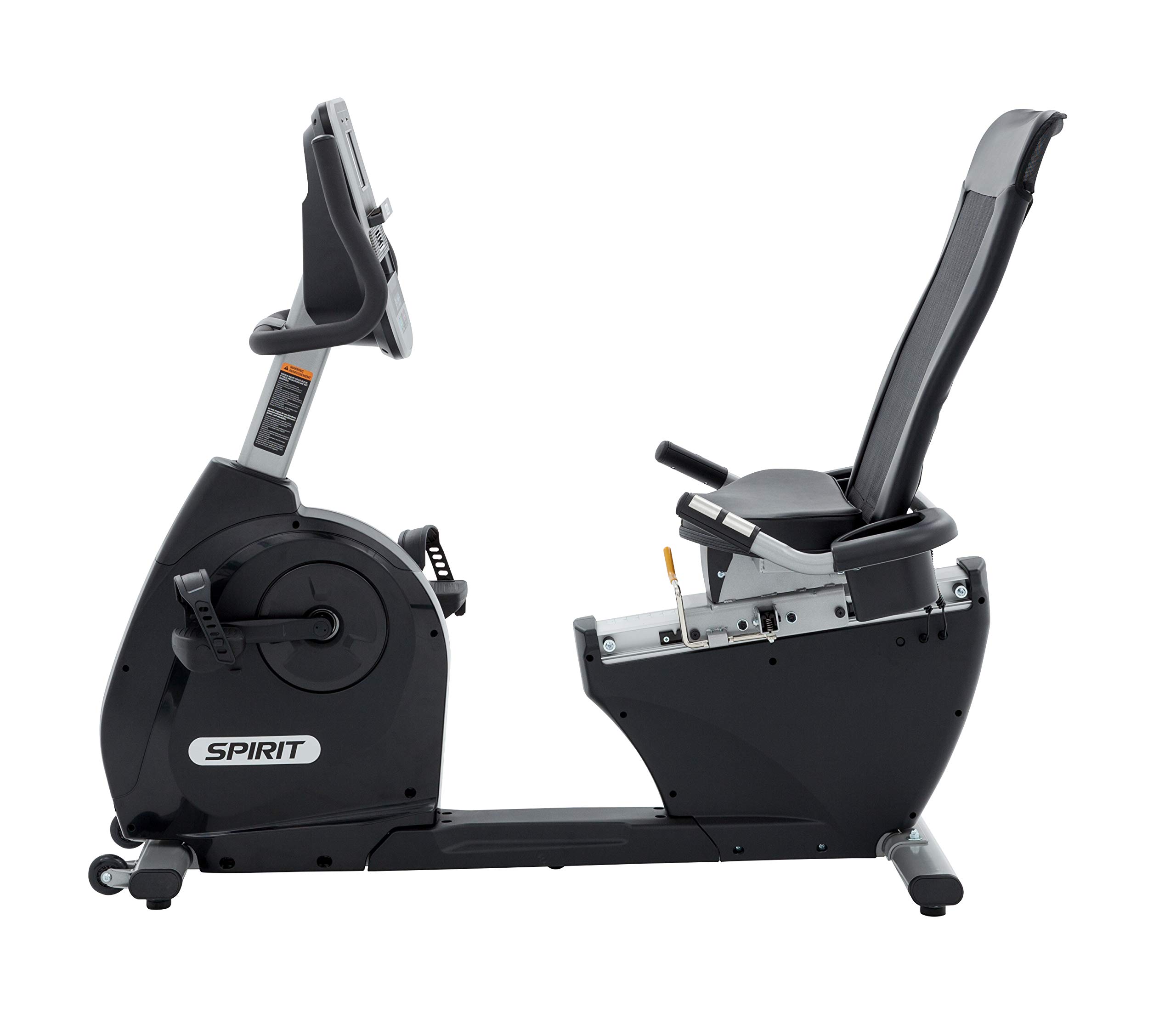Spirit Fitness XBR25 Recumbent Exercise Bike for Home Gym - Low Impact Cardio Workout for Seniors & Rehabilitation