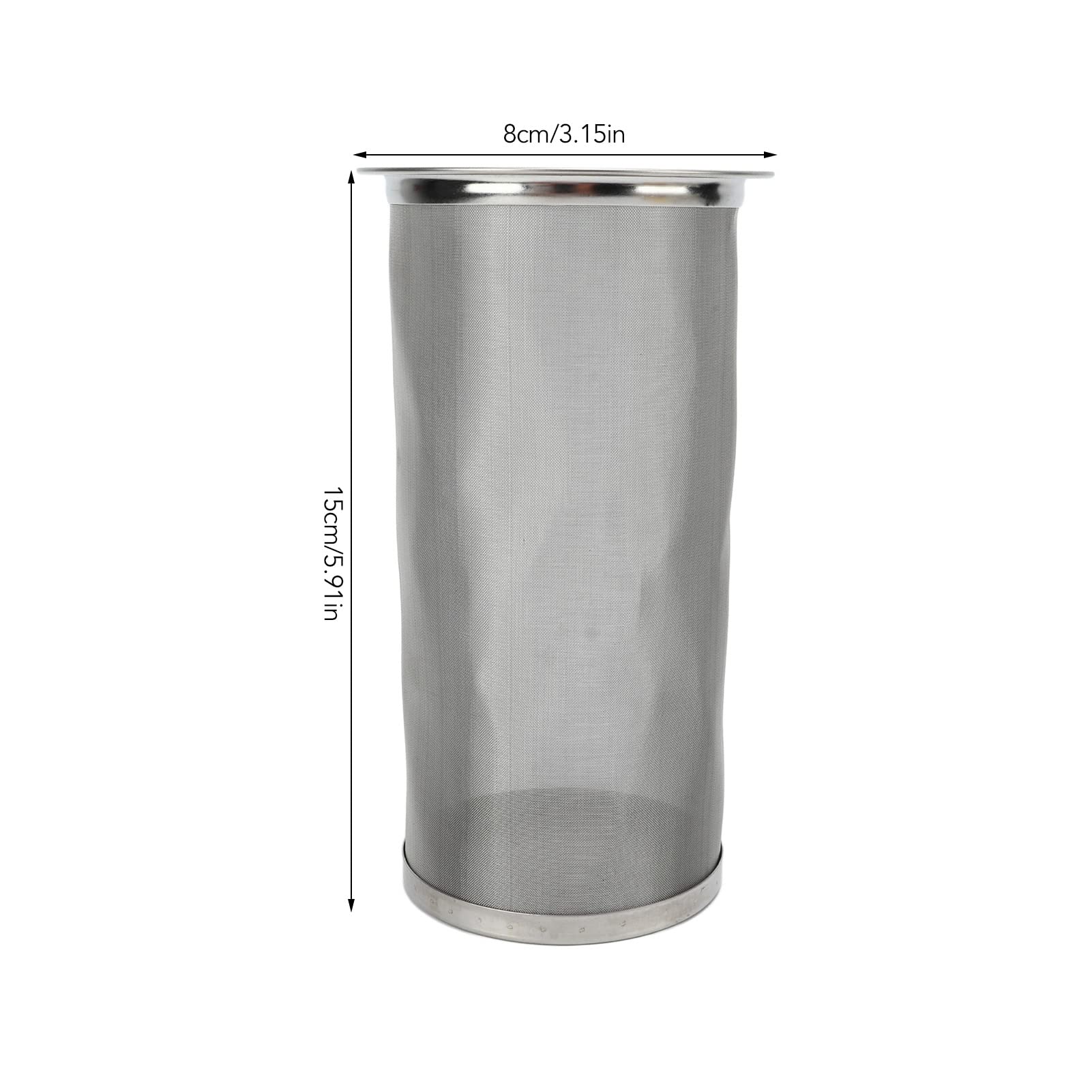 Premium Stainless Steel Cold Brew Coffee Filter & Tea Infuser - Fine Mesh Strainer for Wide Mouth Mason Jars & Iced Tea Makers (8x15cm) - Perfect for Homemade Cold Brew, Iced Tea & Coffee Concentrates