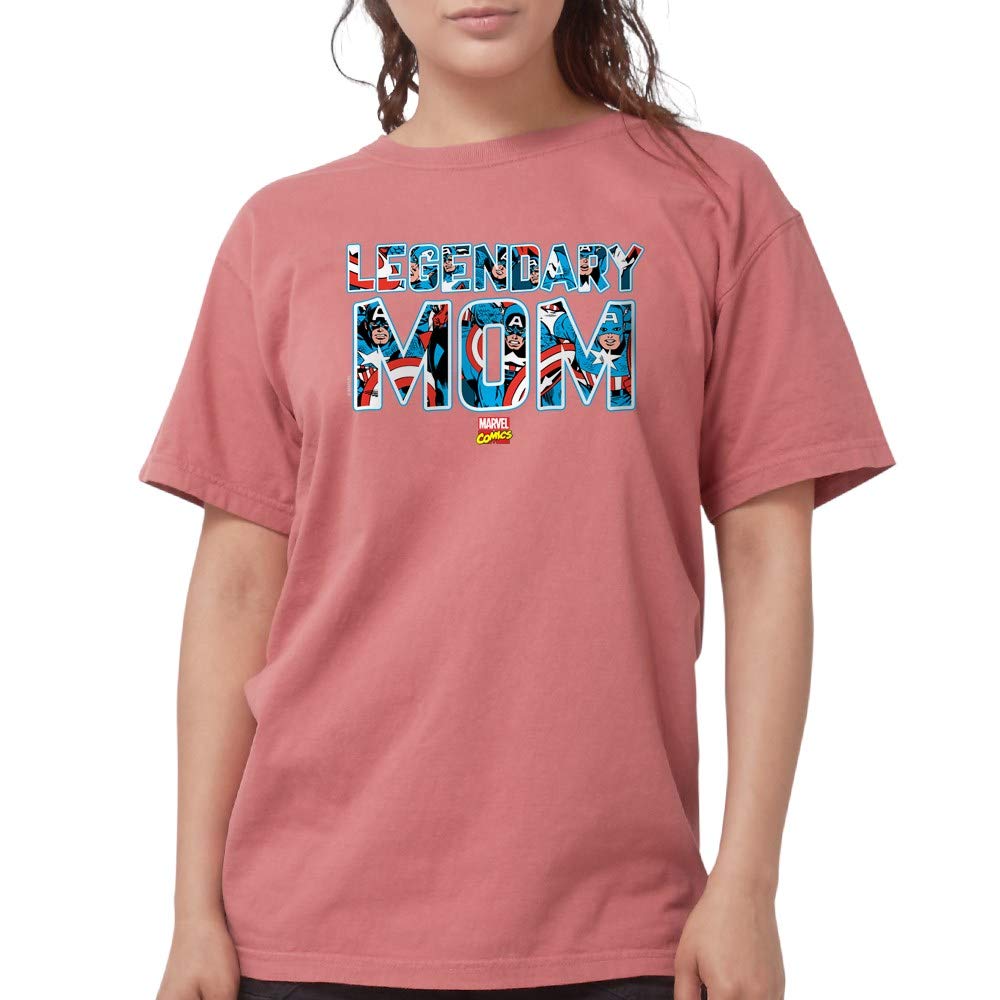 Captain America Mom Women's Comfort Colors T-Shirt - Soft Vintage Style Tee for Marvel Fans & Superhero Lovers - Perfect for Mother's Day Gifts & Comic Con Events
