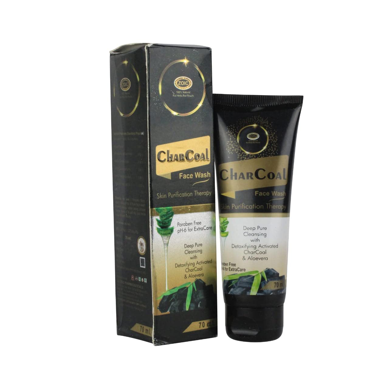 Purifying Charcoal Face Wash for Deep Cleansing | Paraben-Free, pH-6 Balanced Formula | Pack of 1 | Ideal for Oily & Acne-Prone Skin | Daily Detox & Skin Clarifying Treatment