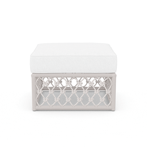 Amelia Outdoor Ottoman - Waterproof Patio Furniture, Weather-Resistant Storage Bench for Garden, Deck, Poolside - Perfect for Relaxing & Extra Seating