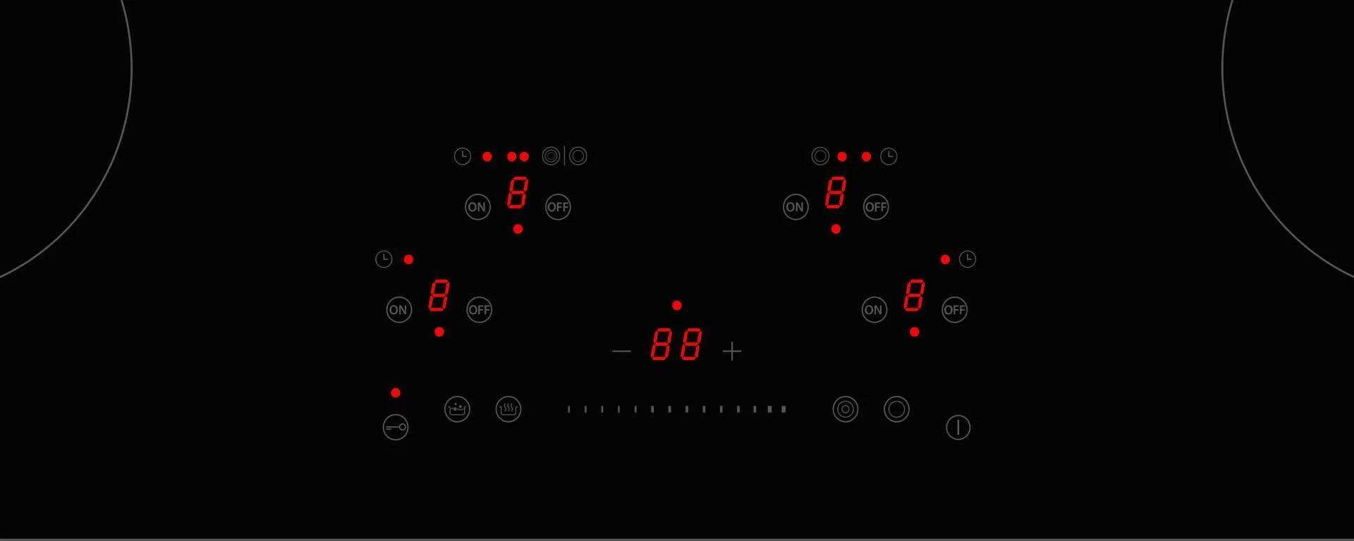 Bertazzoni PE304CER 30-Inch Ceramic Glass Touch Control Cooktop - 4 Heating Zones, Black - Perfect for Modern Kitchens & Professional Cooking