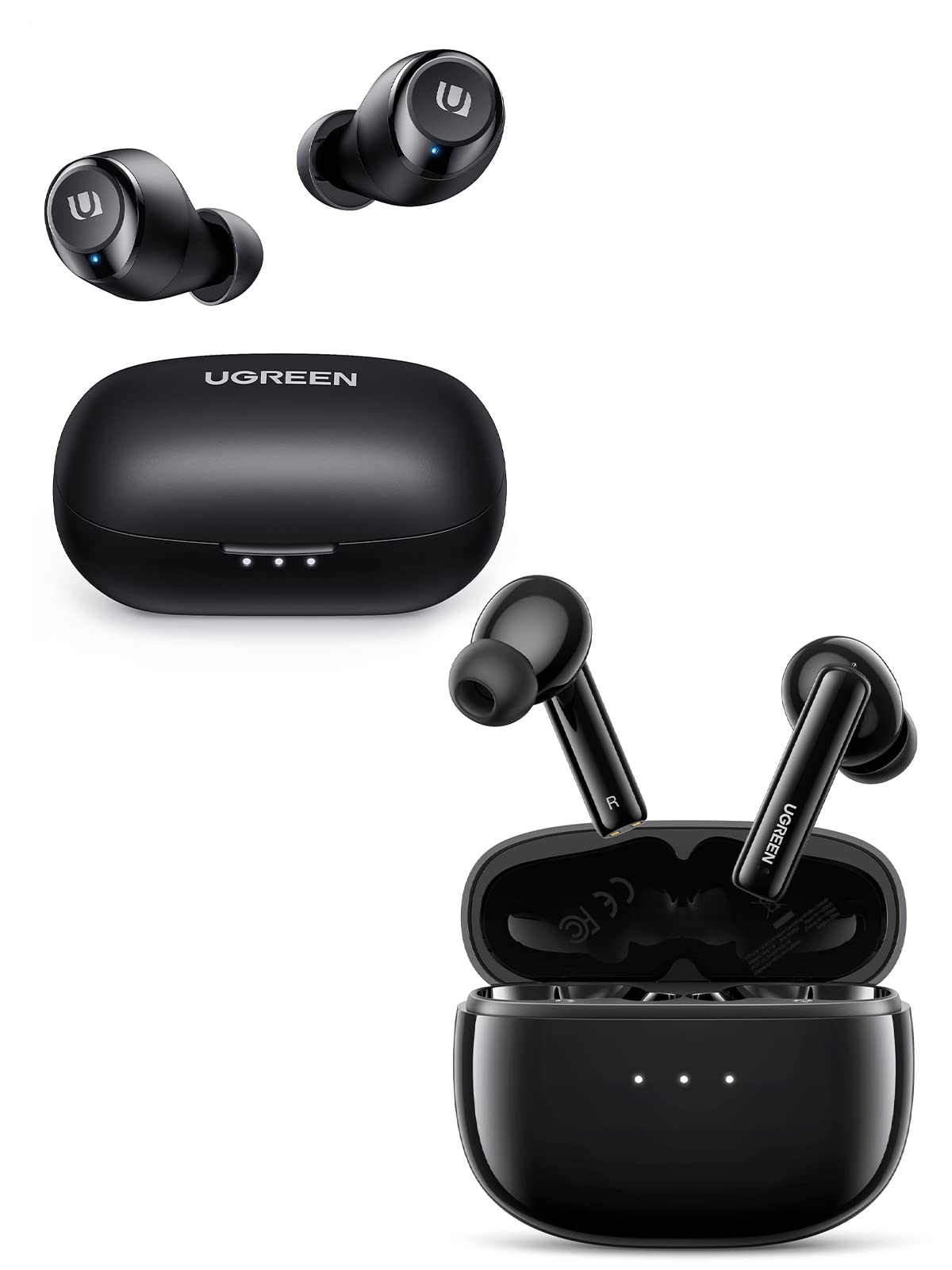 UGREEN HiTune Wireless Earbuds Bluetooth 5.0 with 30H Playtime, HiTune T3 ANC Earbuds with Active Noise Cancelling - Perfect for Gym, Running, Travel & Work
