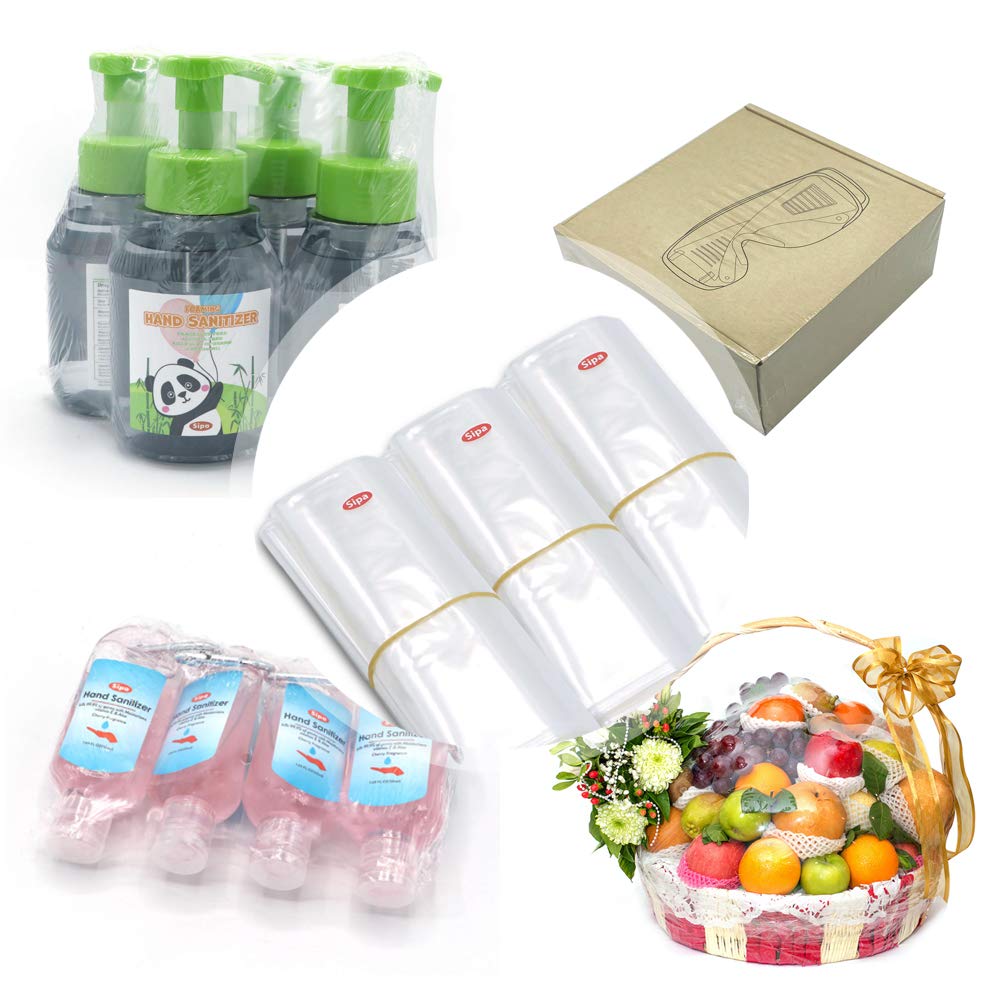 SIPA 35x44 Inch 50 PCS 100 Gauge POF Non-Venting Shrink Wrap Bags, Odorless for Stationery, Photo Frames, Soap Supplies, Oil Bottles, DIY Crafts - Perfect for Gift Packaging, Product Bundling & Retail Display