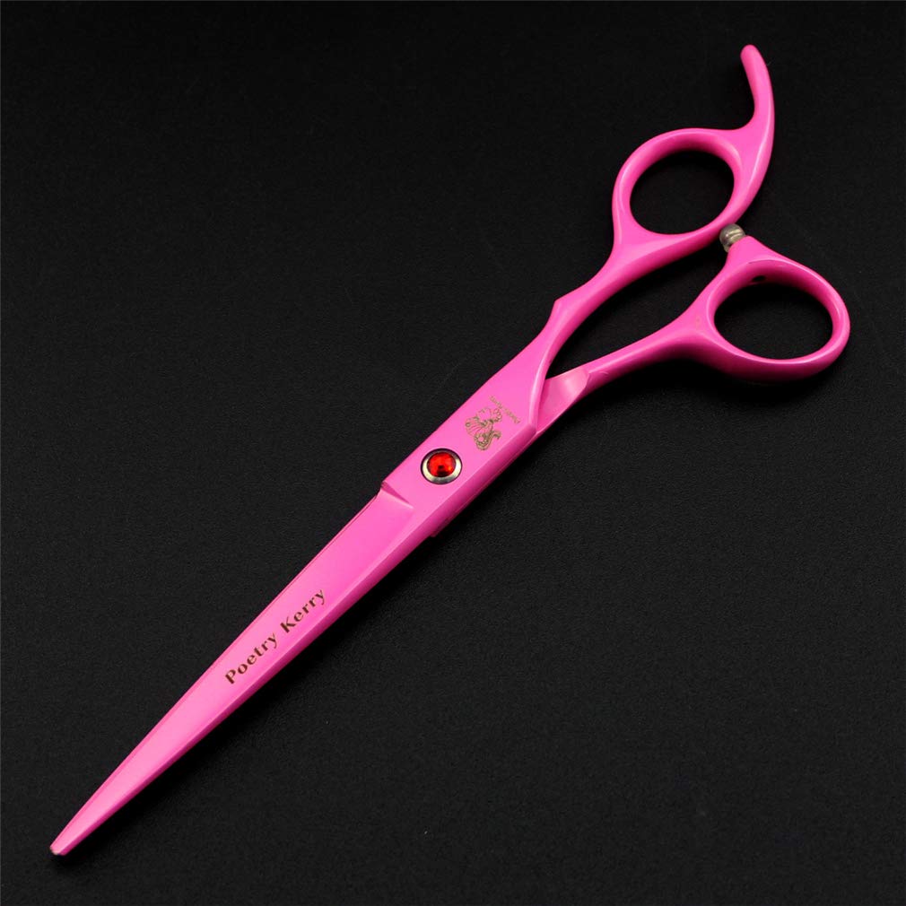 Professional Stainless Steel Pet Grooming Scissors Set - 4 Piece Dog & Cat Grooming Kit with Straight, Thinning & Curved Scissors | Perfect for Home Pet Haircuts, Trimming & Styling