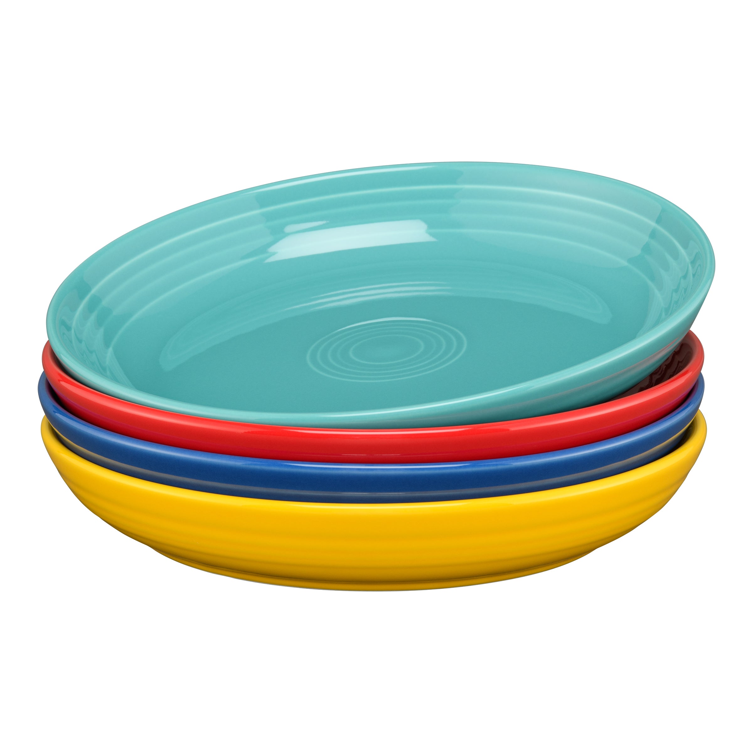 Vibrant 8.5 Inch Luncheon Bowls 26oz - Set of 4 Colorful Salad Bowls for Entertaining, Family Dinners & Party Serving - Durable Porcelain Soup Bowls for Everyday Use