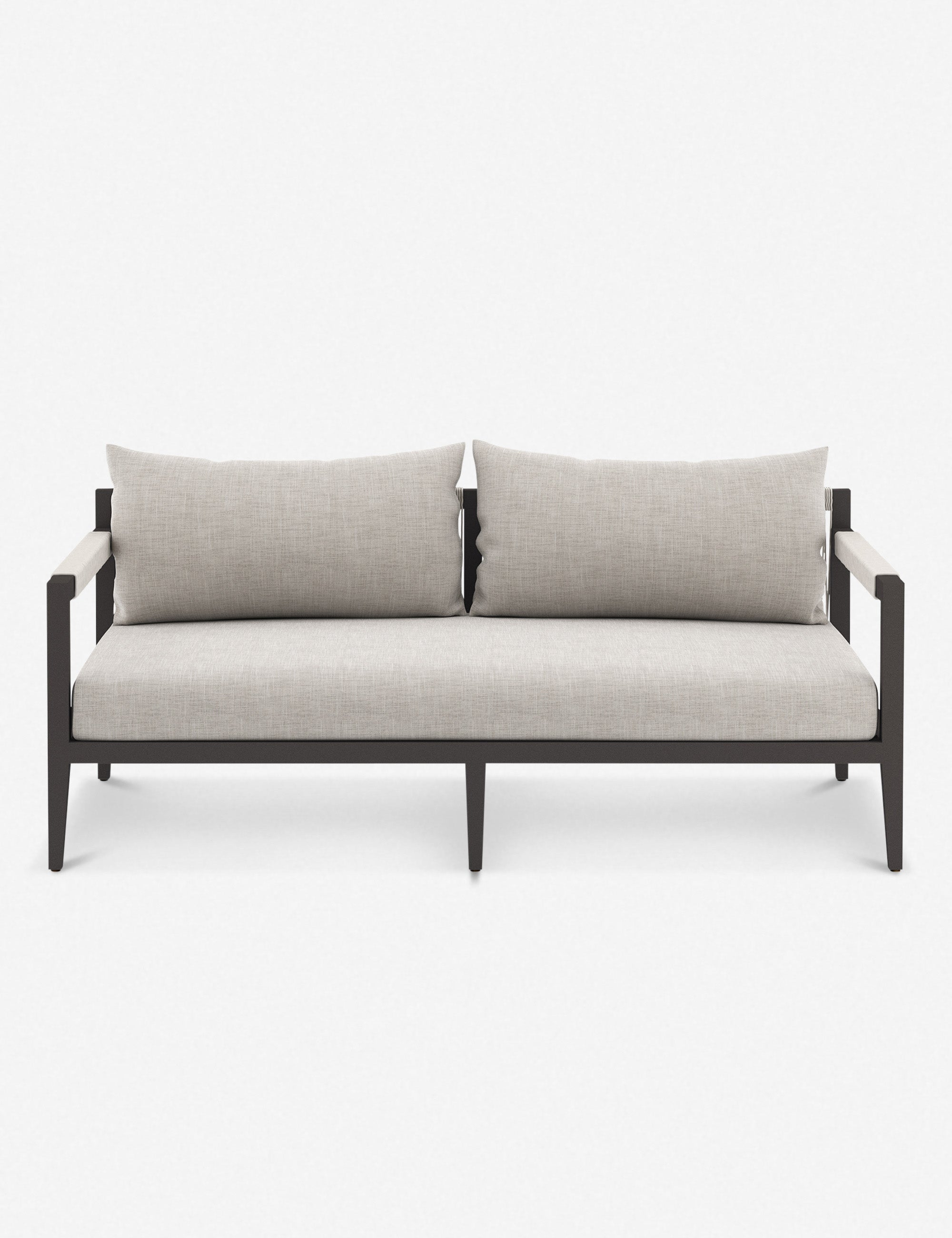 Cadenza Indoor Outdoor Metal Sofa - Durable Patio Furniture for Garden, Balcony, and Poolside Relaxation