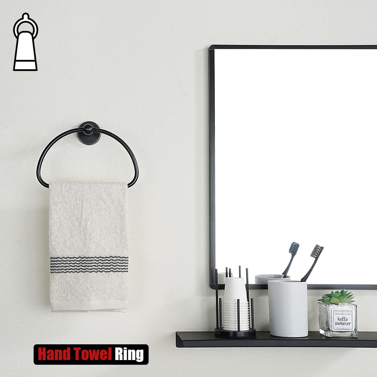 Oil Rubbed Bronze Towel Ring - 7