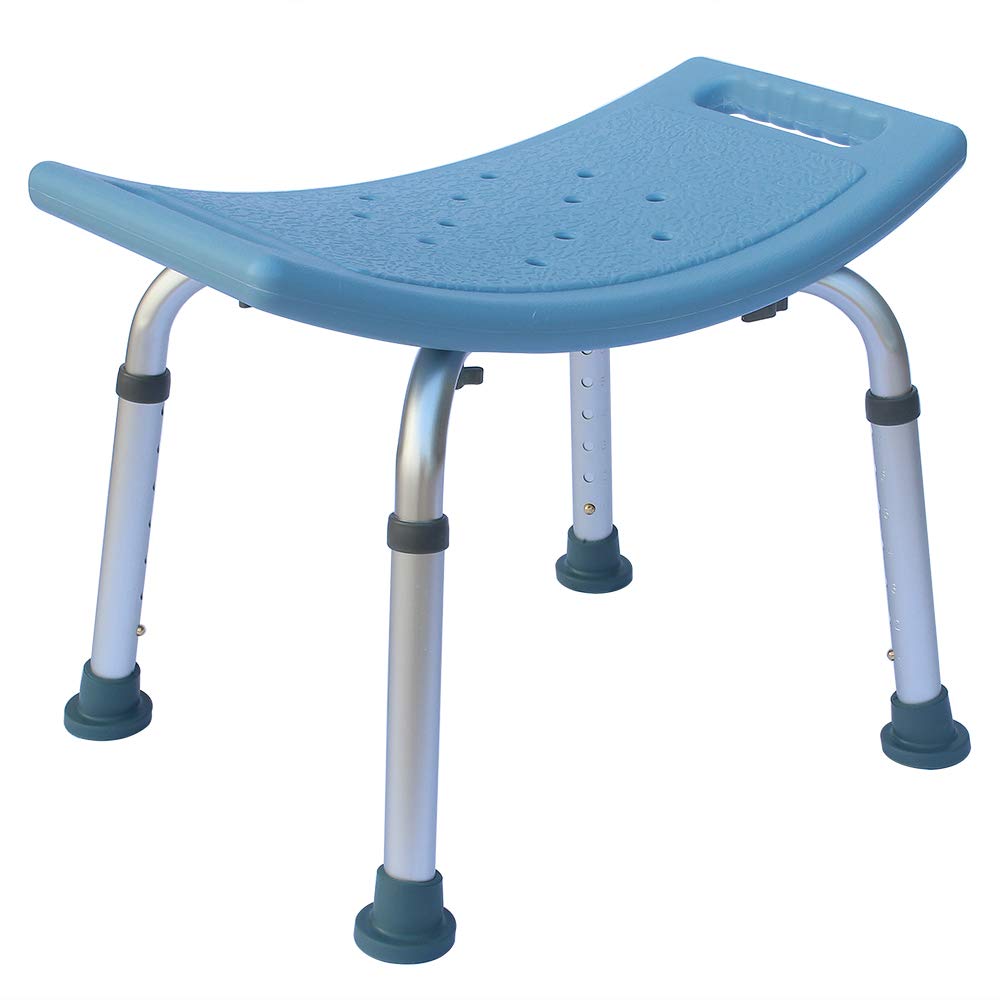 Adjustable Aluminum Alloy Shower Chair for Elderly & Seniors - Non-Slip Bath Seat with Handicap Safety Features (20.1