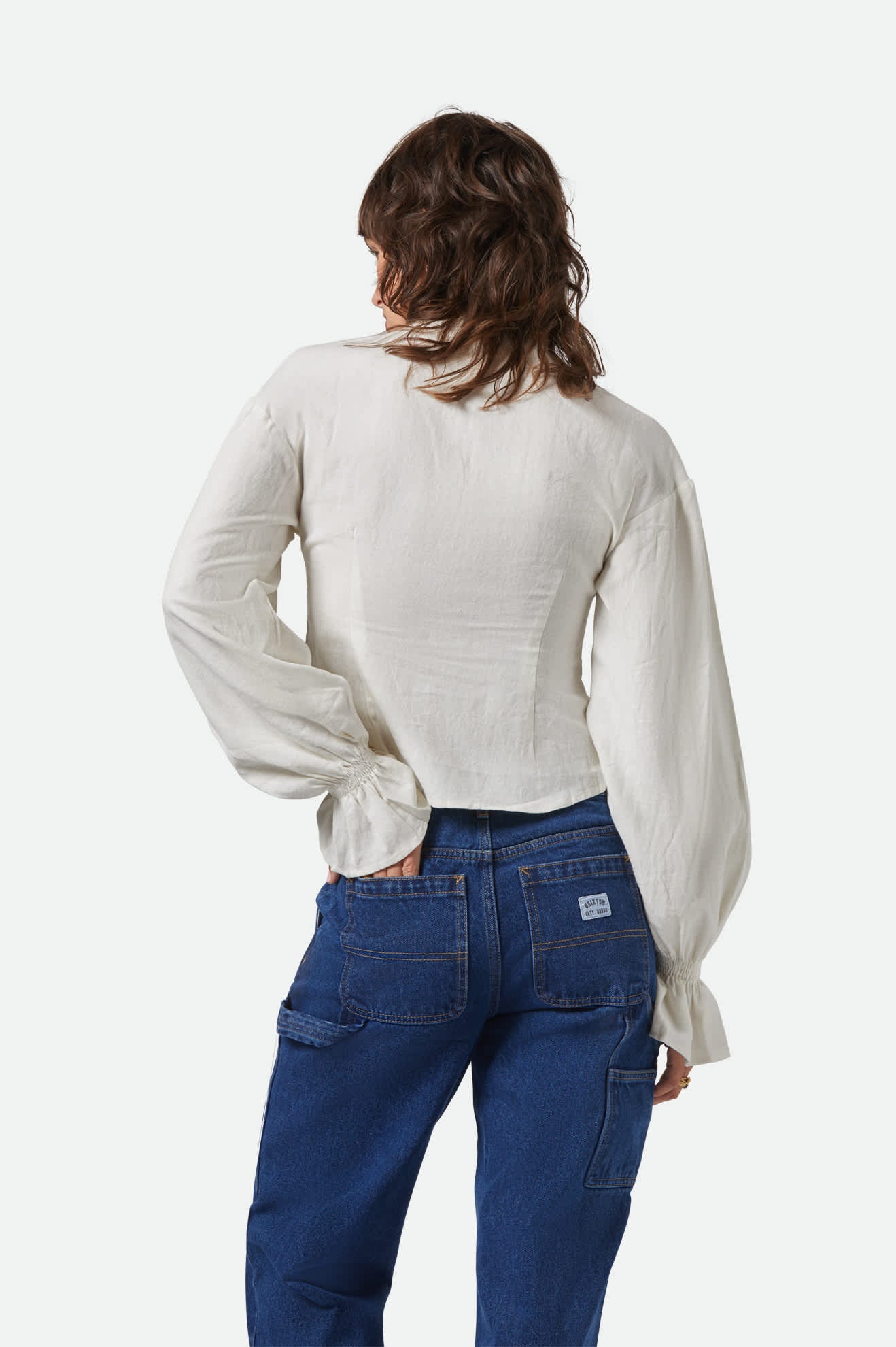 The Meadow Blouse - Elegant Off-White Women's Top for Casual & Office Wear | Flowy Boho Chic Shirt for Spring & Summer Outfits