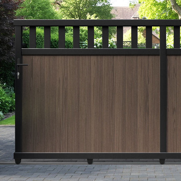 Chatsworth Aluminum Sliding Straight Top Driveway Gate - Durable & Secure Entrance Solution for Homes, Farms, and Commercial Properties